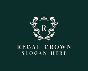 Crown Floral Royalty logo design