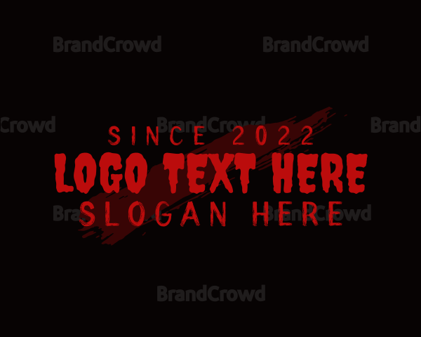 Bloody Thriller Wordmark Logo