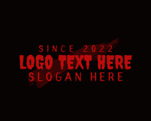 Serial Killer - Bloody Thriller Wordmark logo design