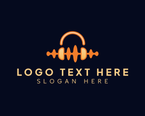 Music - Headphone Music Production logo design