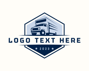 Courier - Truck Moving Haulage logo design