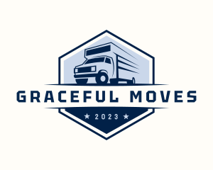 Truck Moving Haulage logo design