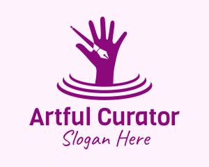 Artist Hand Pen logo design