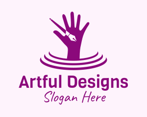 Artist Hand Pen logo design