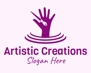 Artist Hand Pen logo design