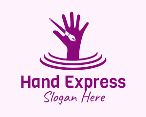 Artist Hand Pen logo design