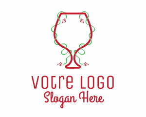 Holiday Wine Glass Logo