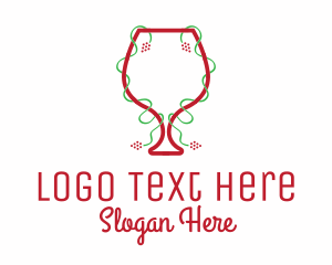 Holiday Wine Glass Logo