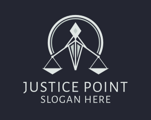 Judiciary - Lawyer Scale Justice logo design