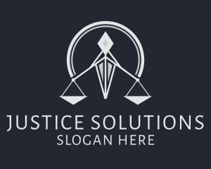 Judicial - Lawyer Scale Justice logo design