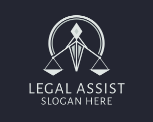 Paralegal - Lawyer Scale Justice logo design