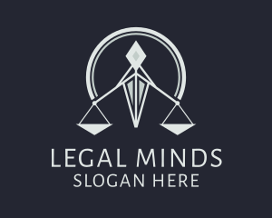 Jurist - Lawyer Scale Justice logo design