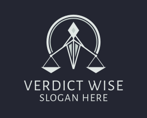 Judge - Lawyer Scale Justice logo design