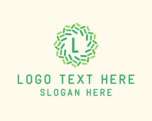 Agribusiness - Green Abstract Flower Letter L logo design