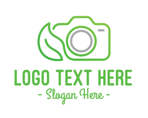 Ecology - Nature Camera Outline logo design