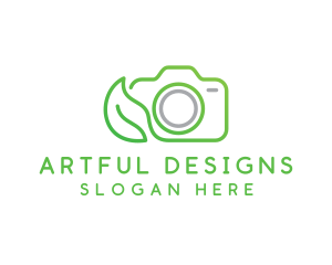 Nature Camera Outline logo design