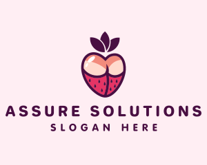 Ass - Sexy Strawberry Lingerie logo design