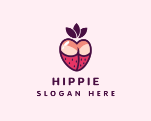 Adult - Sexy Strawberry Lingerie logo design