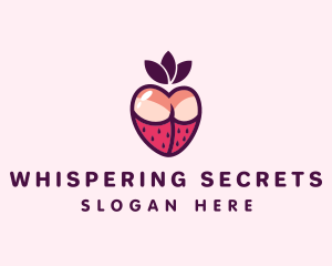 Intimate - Sexy Strawberry Lingerie logo design