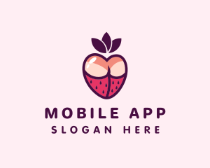 Dating App - Sexy Strawberry Lingerie logo design