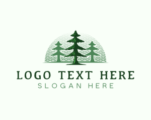 Forest - Pine Tree Nature Park logo design