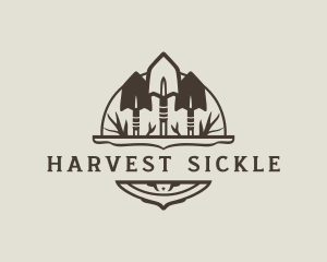 Shovel Farmer Harvest Tool logo design