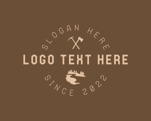 Outdoor - Mountain Trail Axes logo design