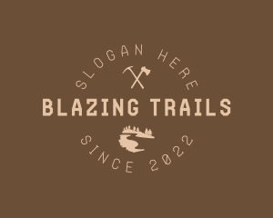 Mountain Trail Axes logo design