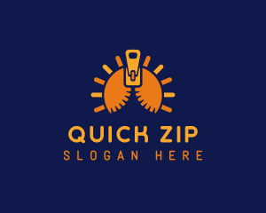 Zip - Sun Solar Zipper logo design