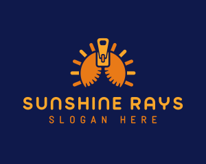 Sun Solar Zipper logo design