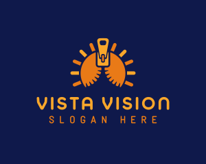 View - Sun Solar Zipper logo design