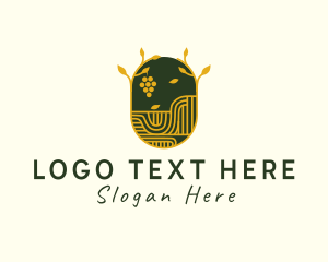 Agriculture - Natural Grape Winery logo design