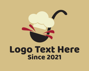 Home Cook - Chef Kitchen Ladle logo design