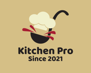 Cookware - Chef Kitchen Ladle logo design