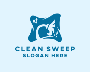 Sweeper - Cleaning Broom Housekeeping logo design