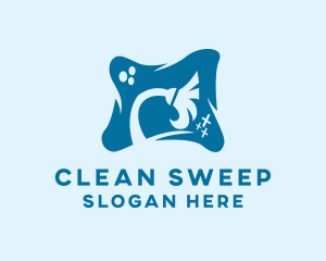 Cleaning Broom Housekeeping  logo design