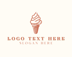 Frosted - Ice Cream Cone Dessert logo design