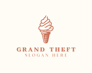 Ice Cream Cone Dessert Logo