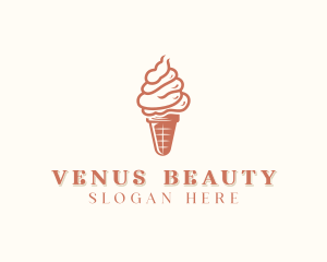 Ice Cream Cone Dessert Logo