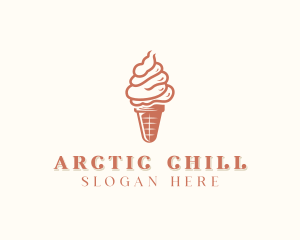 Frozen - Ice Cream Cone Dessert logo design