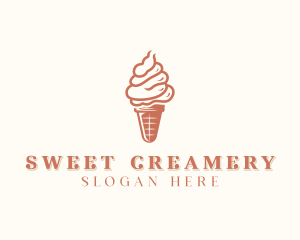 Ice Cream Cone Dessert logo design