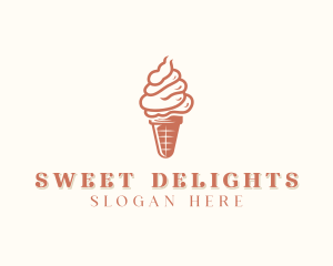 Ice Cream Cone Dessert logo design