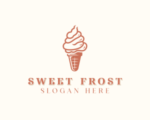 Ice Cream Cone Dessert logo design