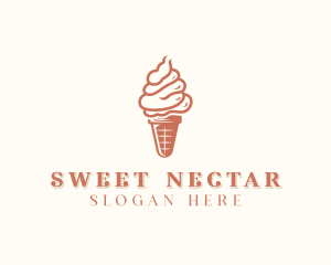 Ice Cream Cone Dessert logo design