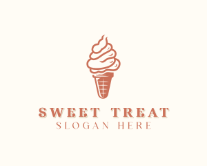 Ice Cream Cone Dessert logo design