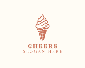 Frozen - Ice Cream Cone Dessert logo design