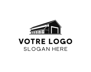 Logistics - Factory Warehouse Building logo design