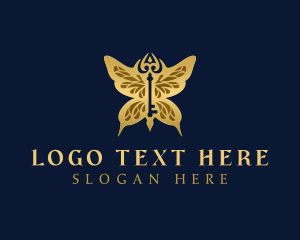 Elegant Butterfly Key logo design
