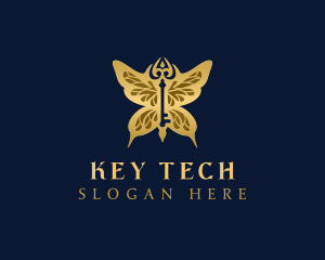 Elegant Butterfly Key logo design