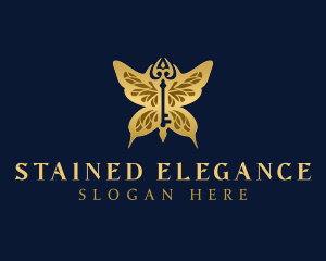 Elegant Butterfly Key logo design